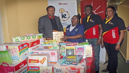 Representatives of Ikeja Electric during a visit to one of the hospitals.